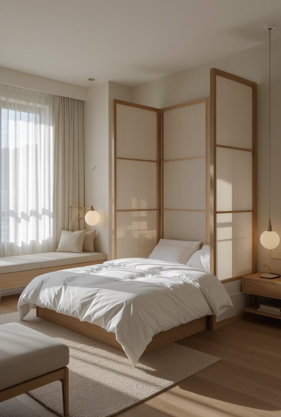portable decorative bedroom zone divider