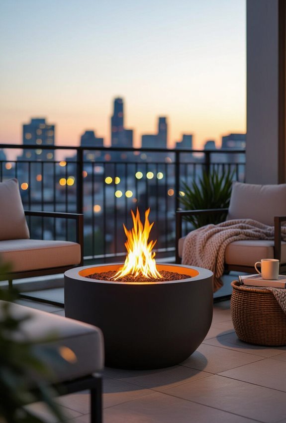 portable fire pit warmth