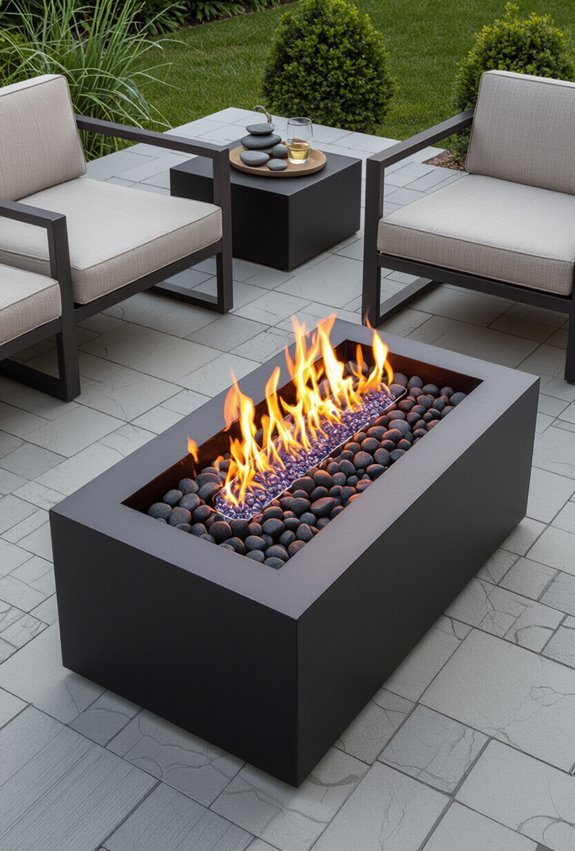 portable propane fire table