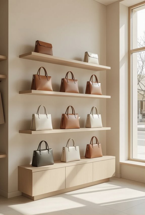 position premium bags eye level
