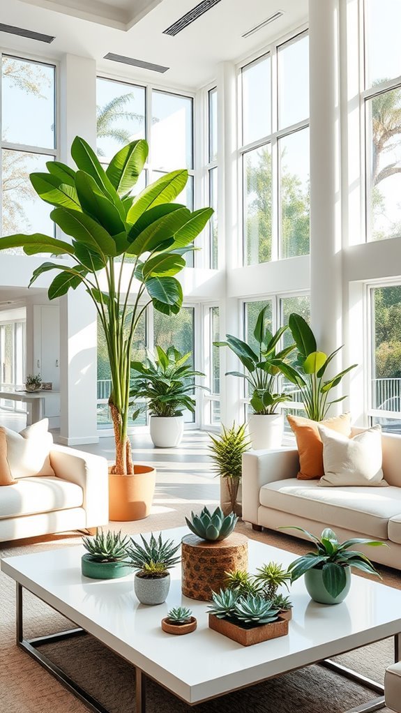 potted plants enhance decor