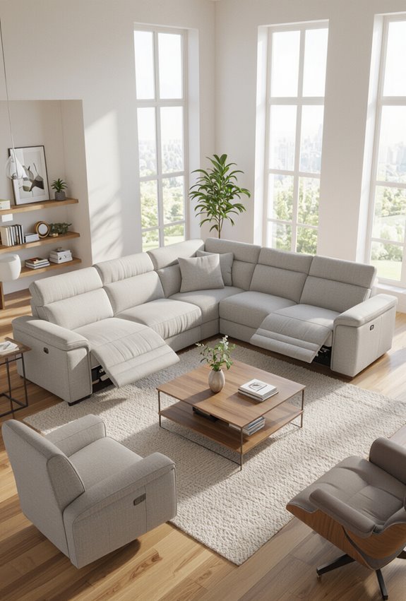 power recline sectional comfort