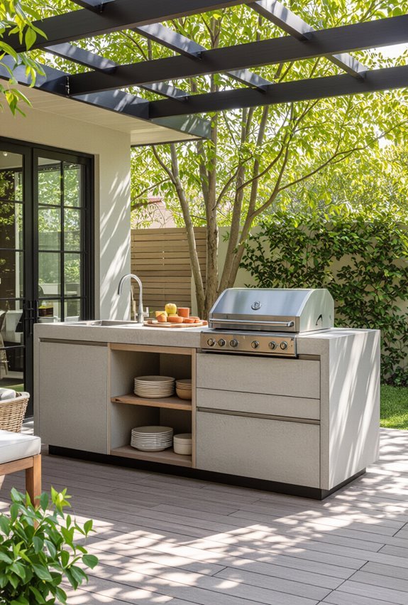 prefab low maintenance outdoor kitchen