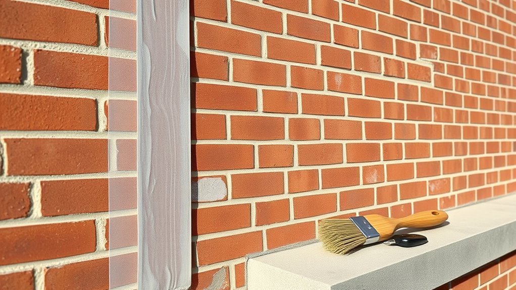prepare brick surface thoroughly