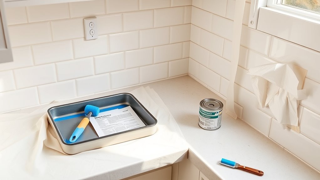 prepare surfaces and tools