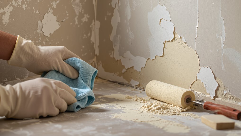 prepare wall for distressing