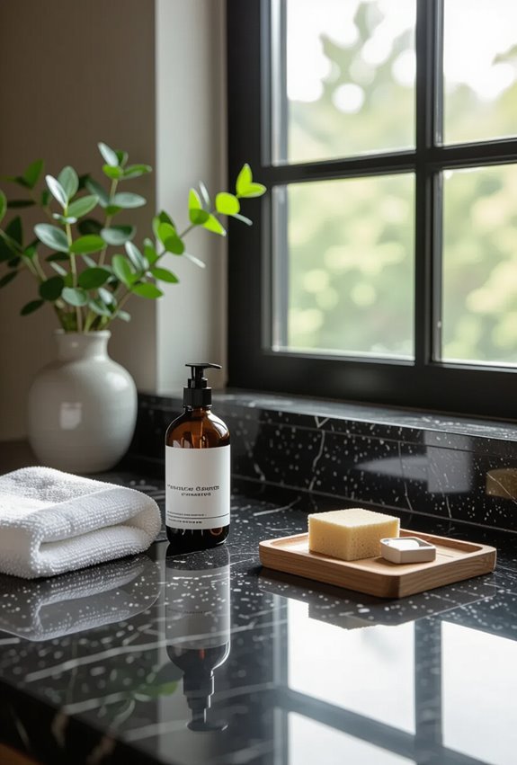 preserve black granite shine