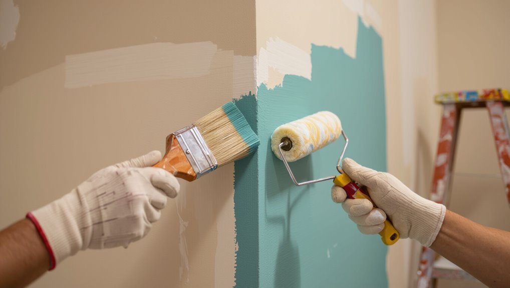 press paint into tape