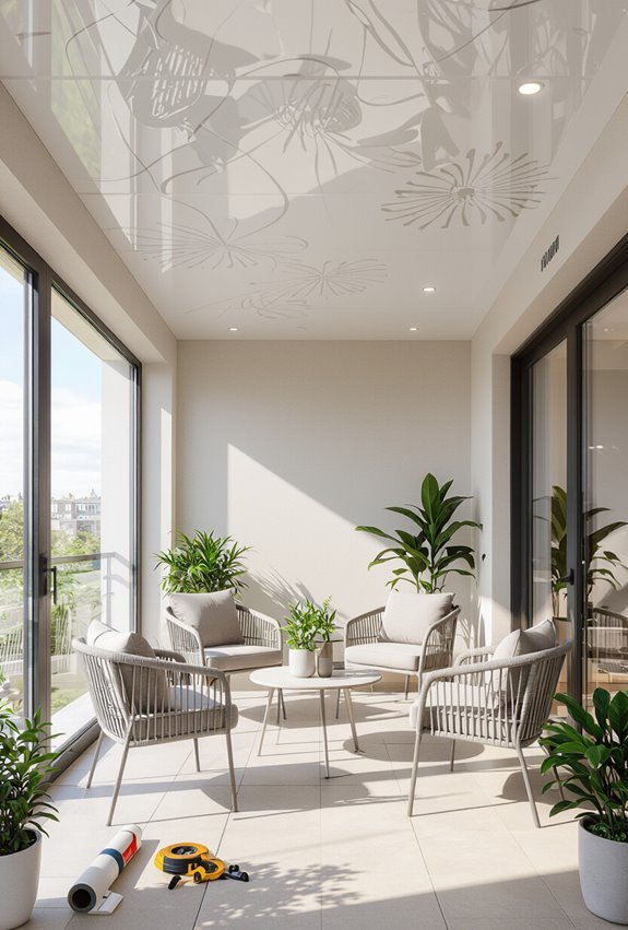 printed stretch ceiling design