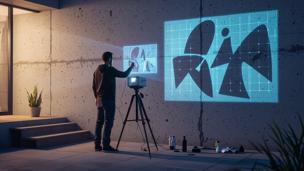 projector setup for night