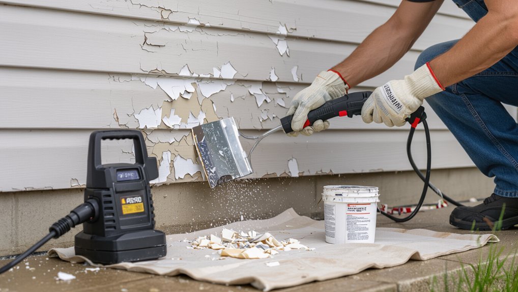 properly remove loose paint