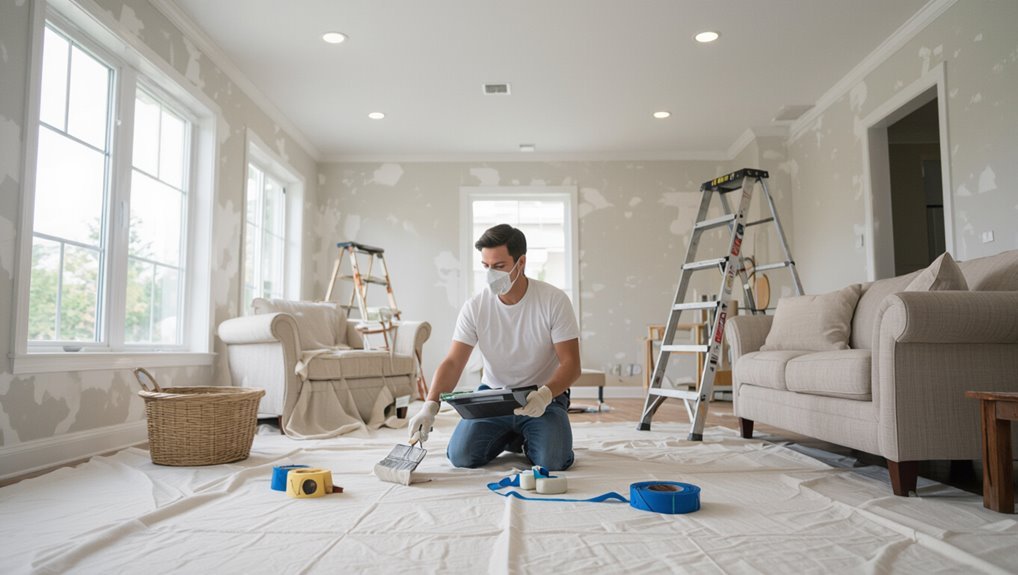 protect surfaces before painting