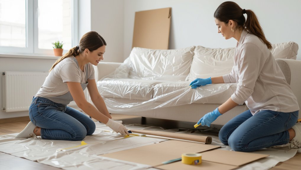 protect surfaces before painting