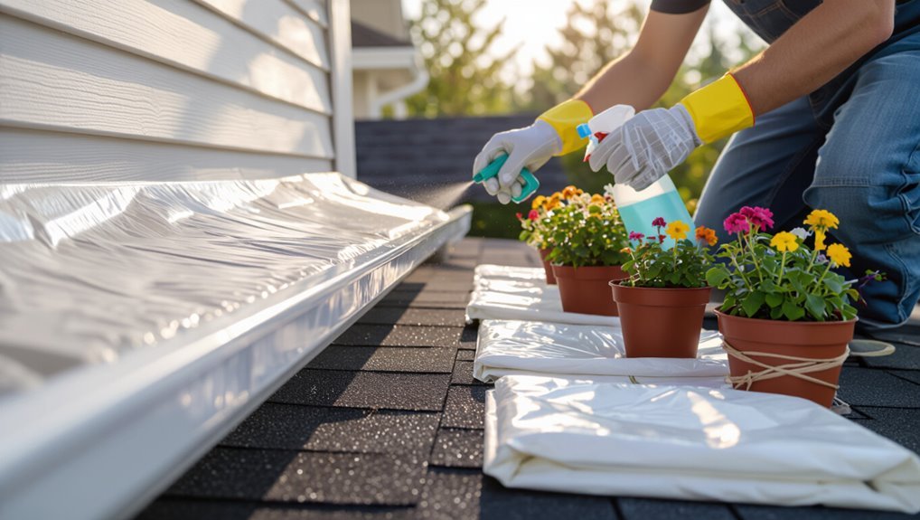 protect surroundings before painting