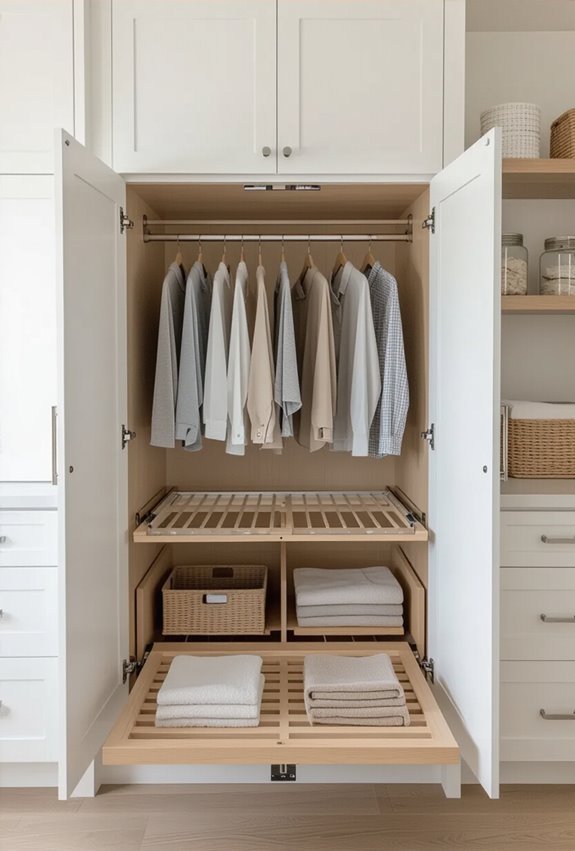 pull out cabinet drying station