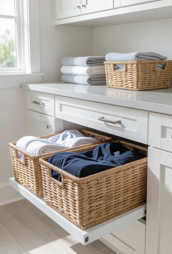pull out mesh sorting hampers