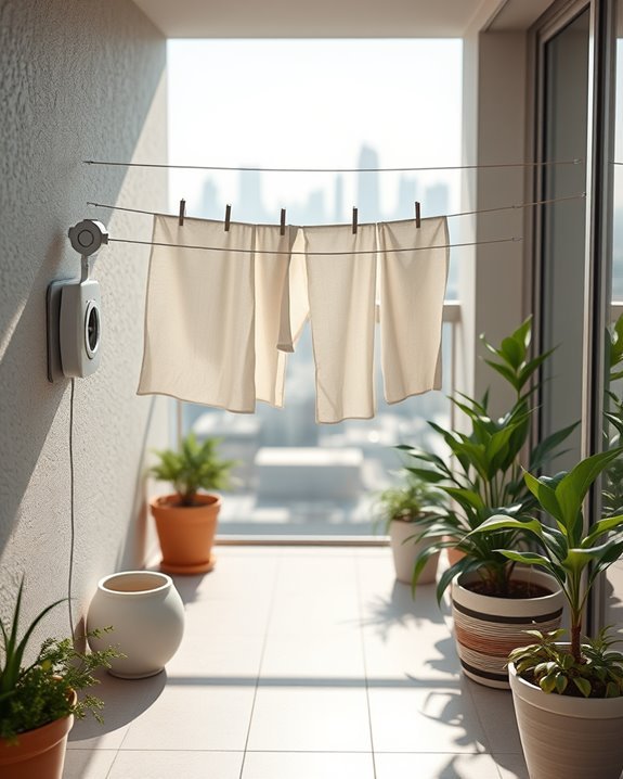 pulley system laundry line