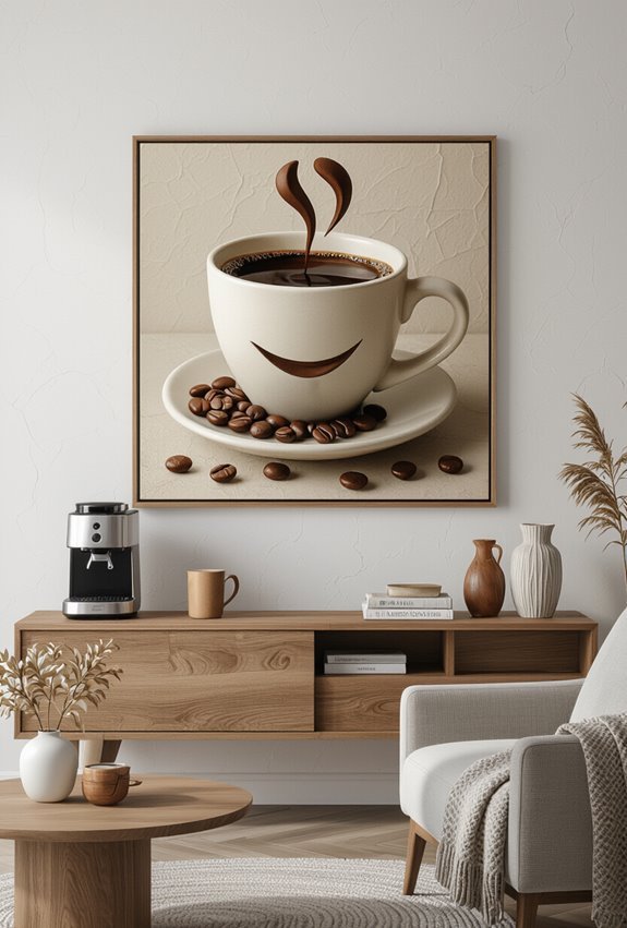 punny coffee themed playful decor