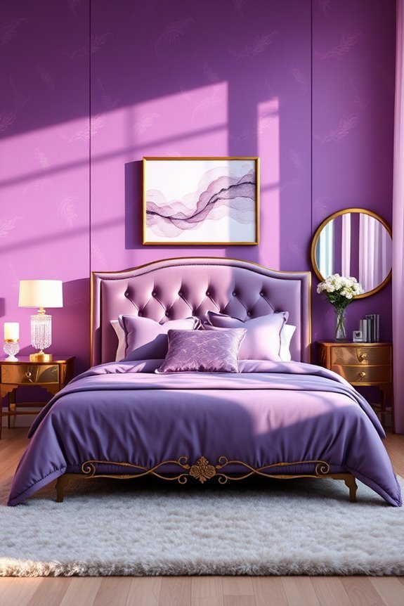 purple and gold elegance