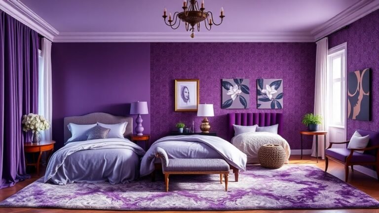 purple bedroom design inspiration