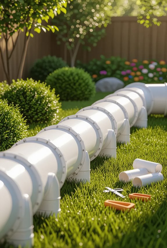 pvc pipe kids tunnel