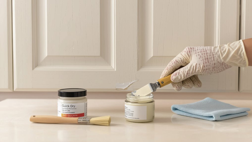 quick cabinet paint repair
