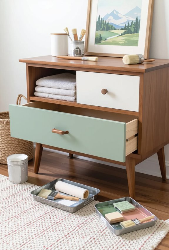 quick chalk painted dresser makeover