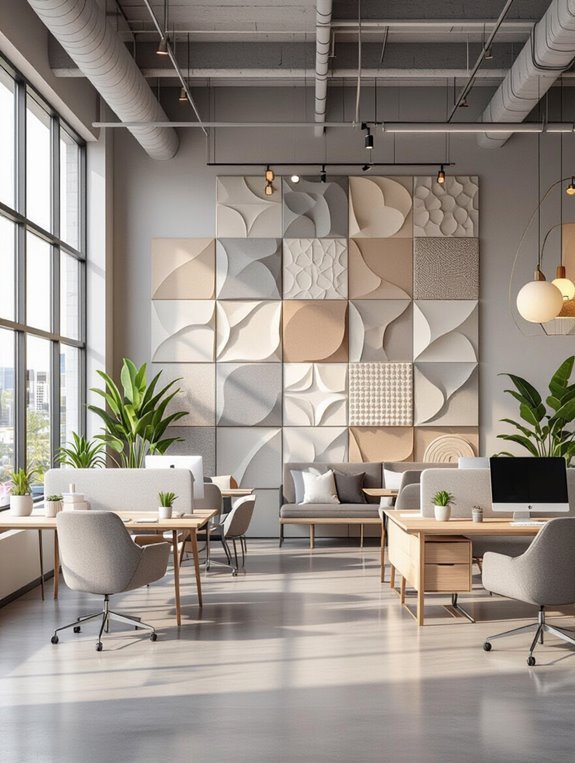 quiet functional office environment