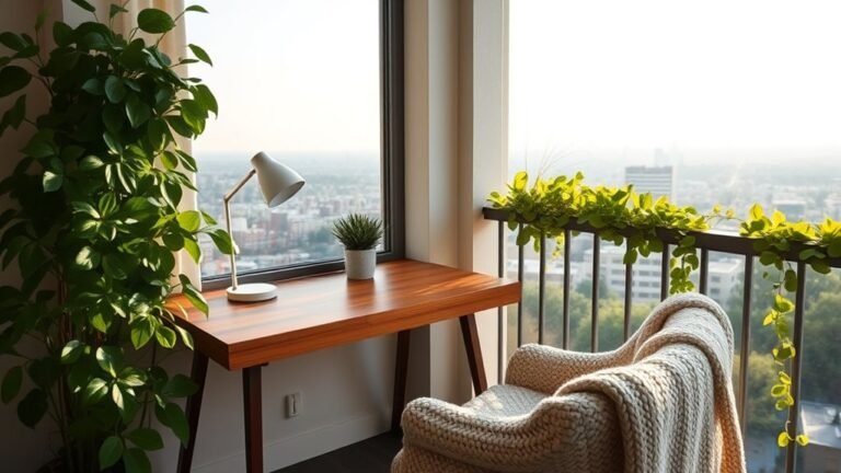 quiet productive balcony workspace