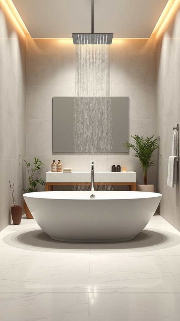 rain showerhead soaking experience