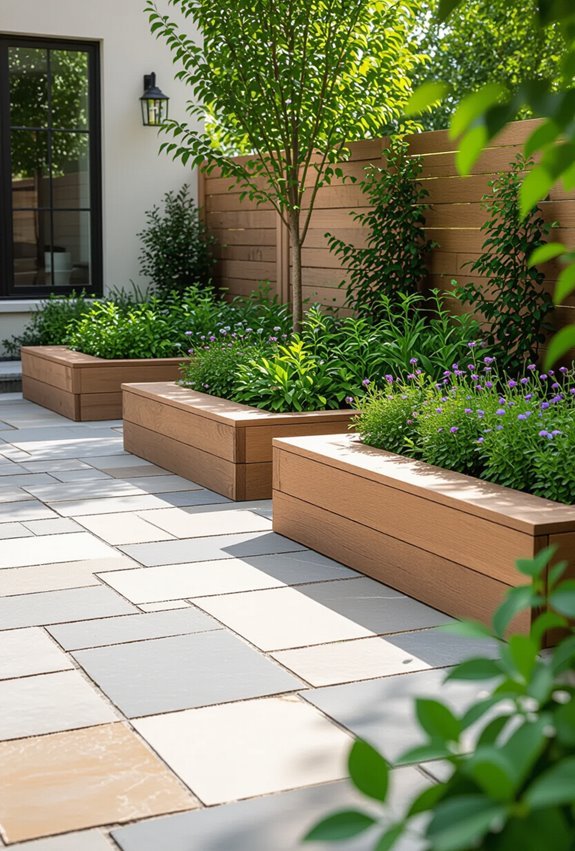 raised garden beds integrated