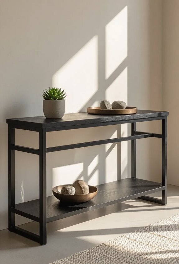 raw black metal console