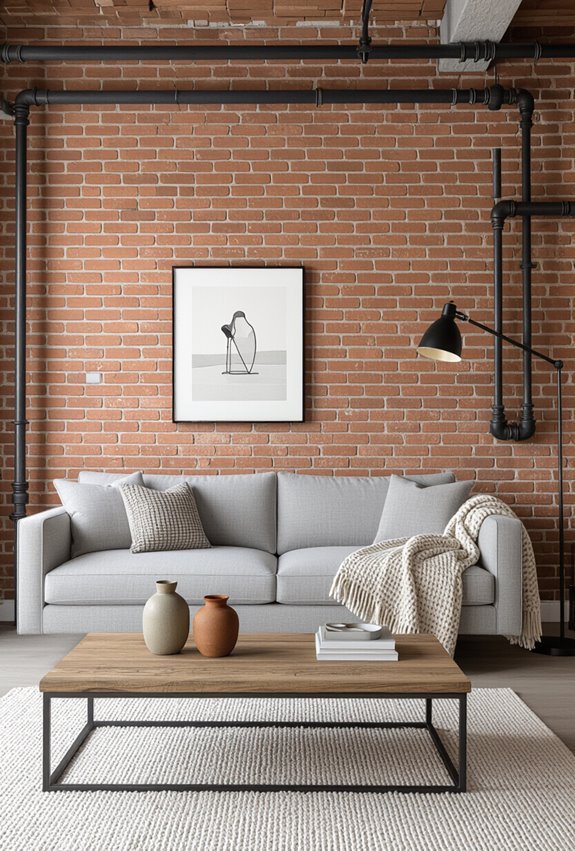 raw industrial brick aesthetic