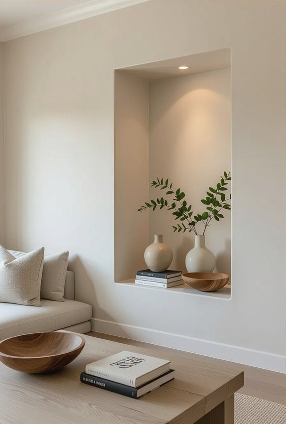 recessed display and storage