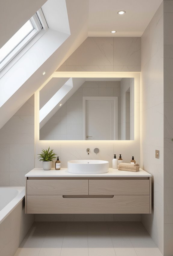 recessed lighting preserves headroom