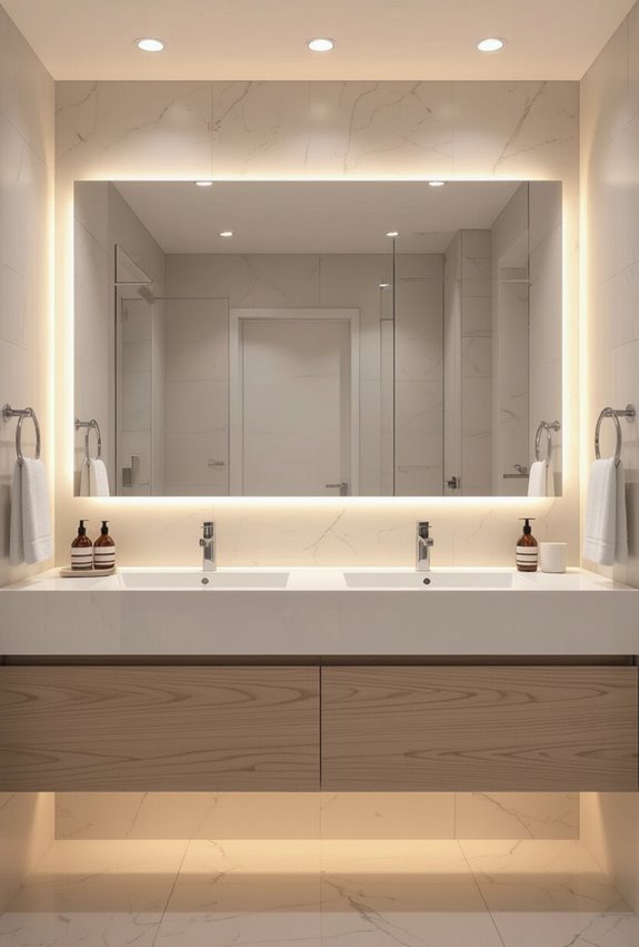recessed vanity mirror lighting