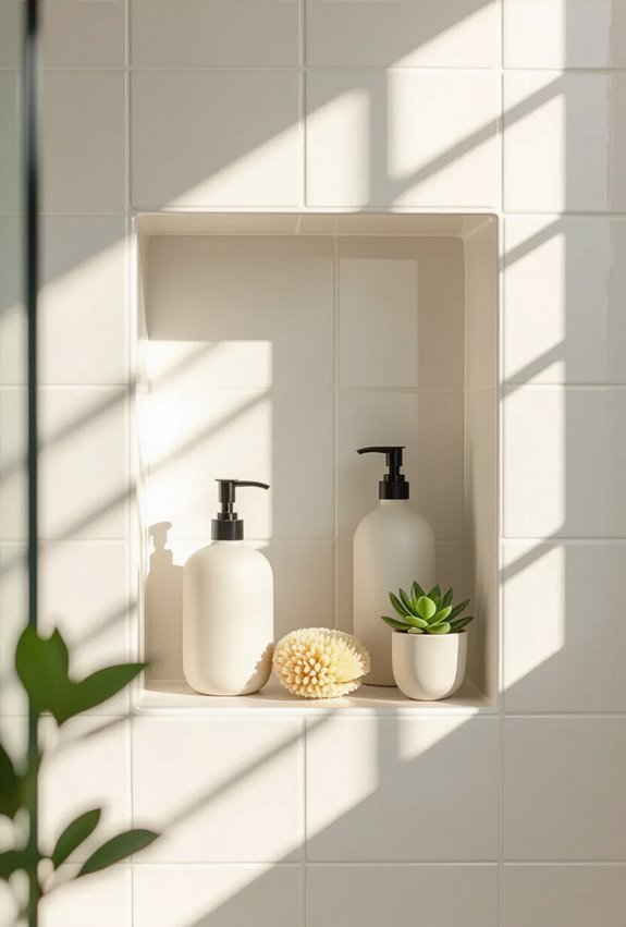 recessed waterproof lit toiletry niches