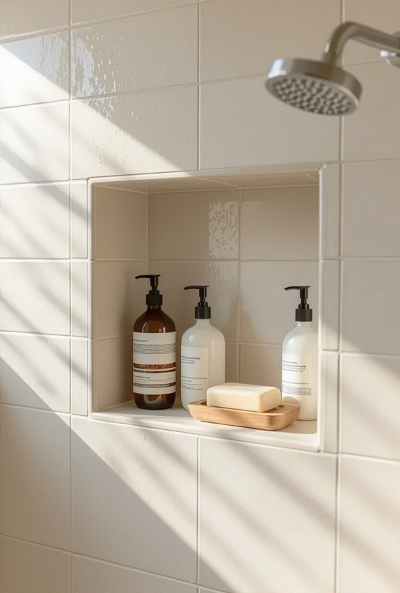 recessed waterproof shower niche