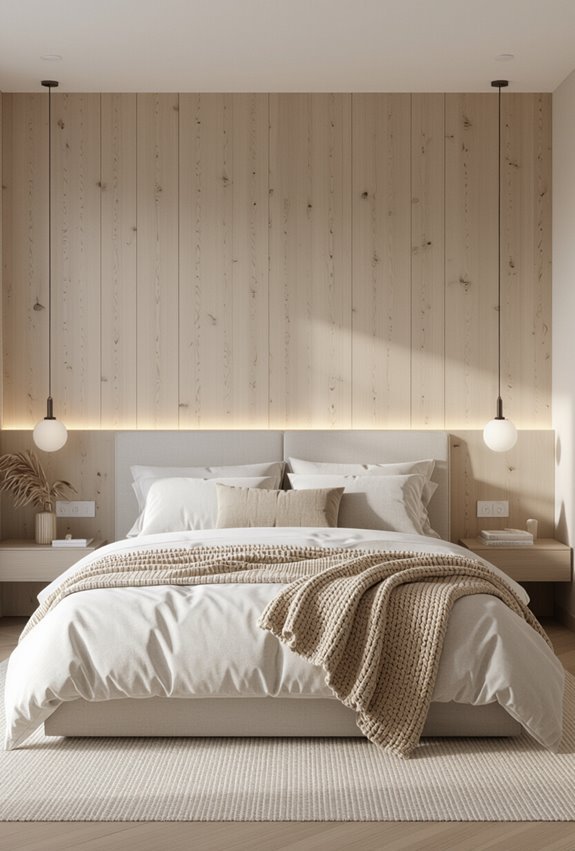 recessed wood textured walls