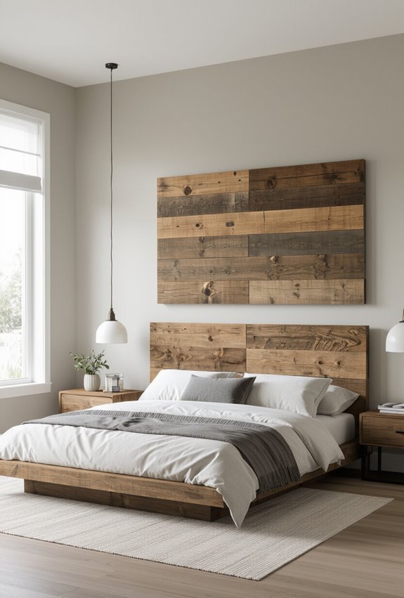 reclaimed headboards as art