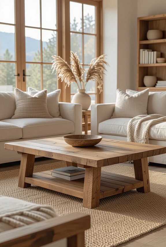 reclaimed live edge distressed warmth