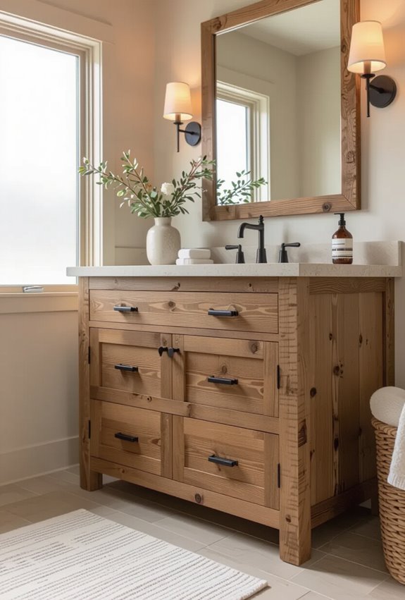 reclaimed live edge rustic cabinets