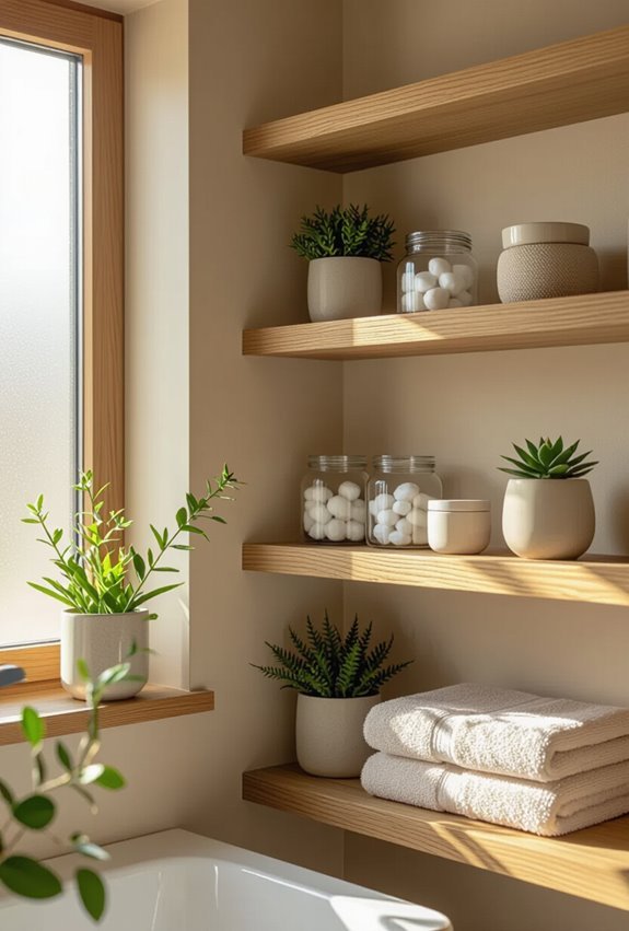 reclaimed live edge teak shelves
