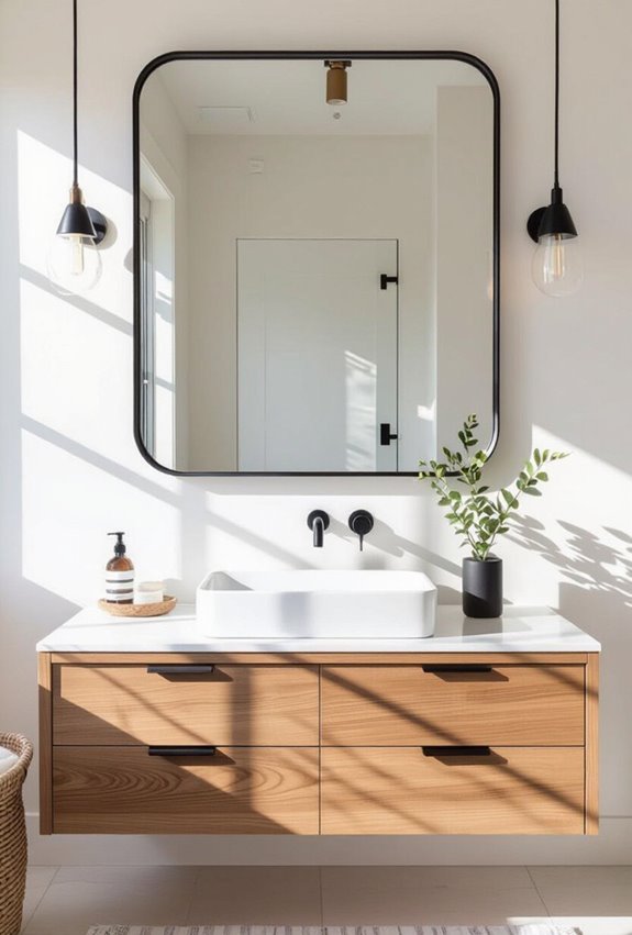 reclaimed metal industrial mirrors