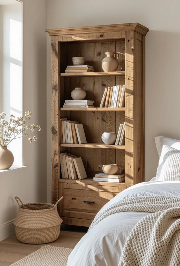 reclaimed rustic farmhouse bookshelves