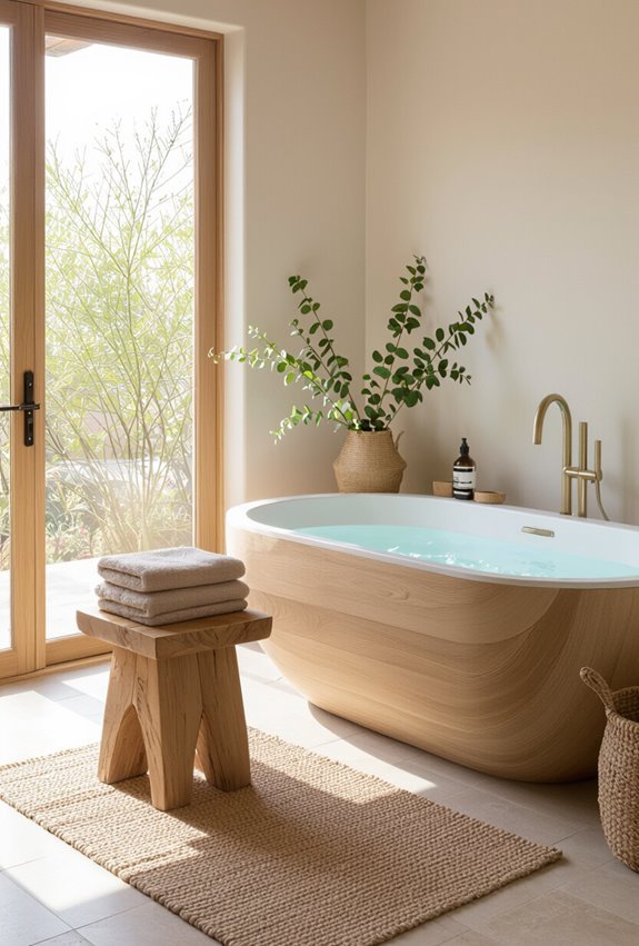 reclaimed teak wood accents