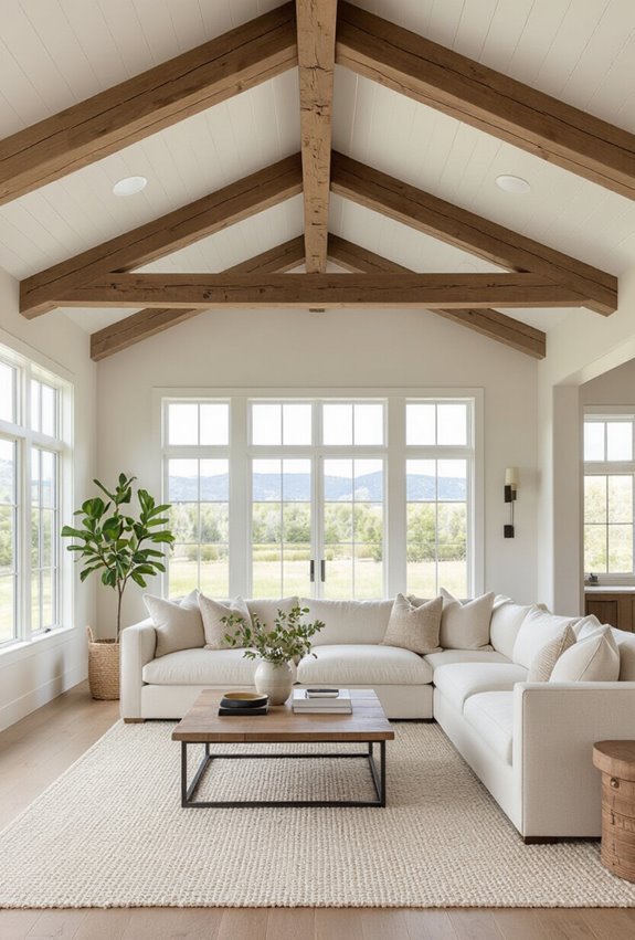 reclaimed timber exposed beams
