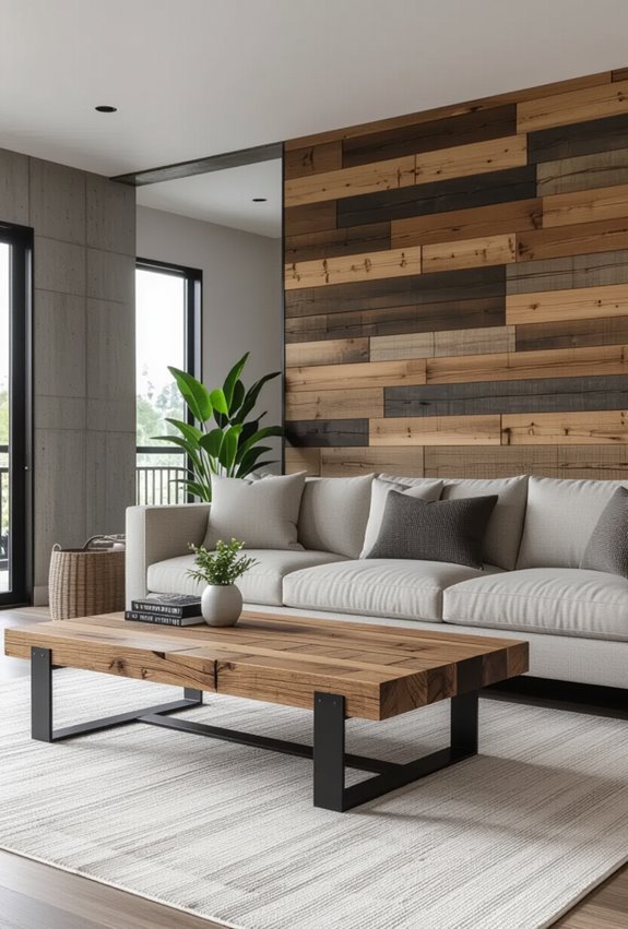 reclaimed timber meets rustic metal