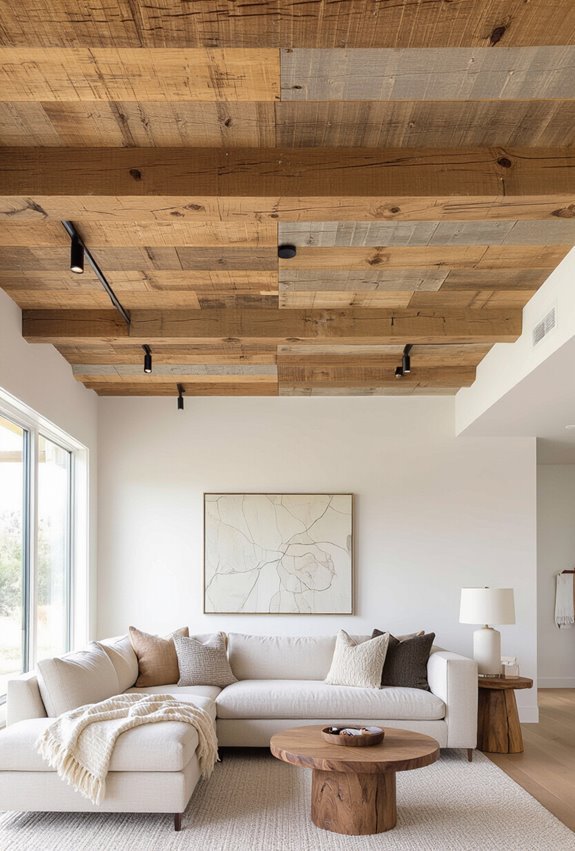 reclaimed timber rustic eco ceiling
