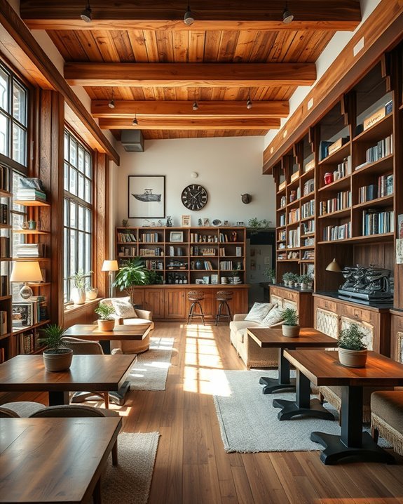 reclaimed wood adds warmth